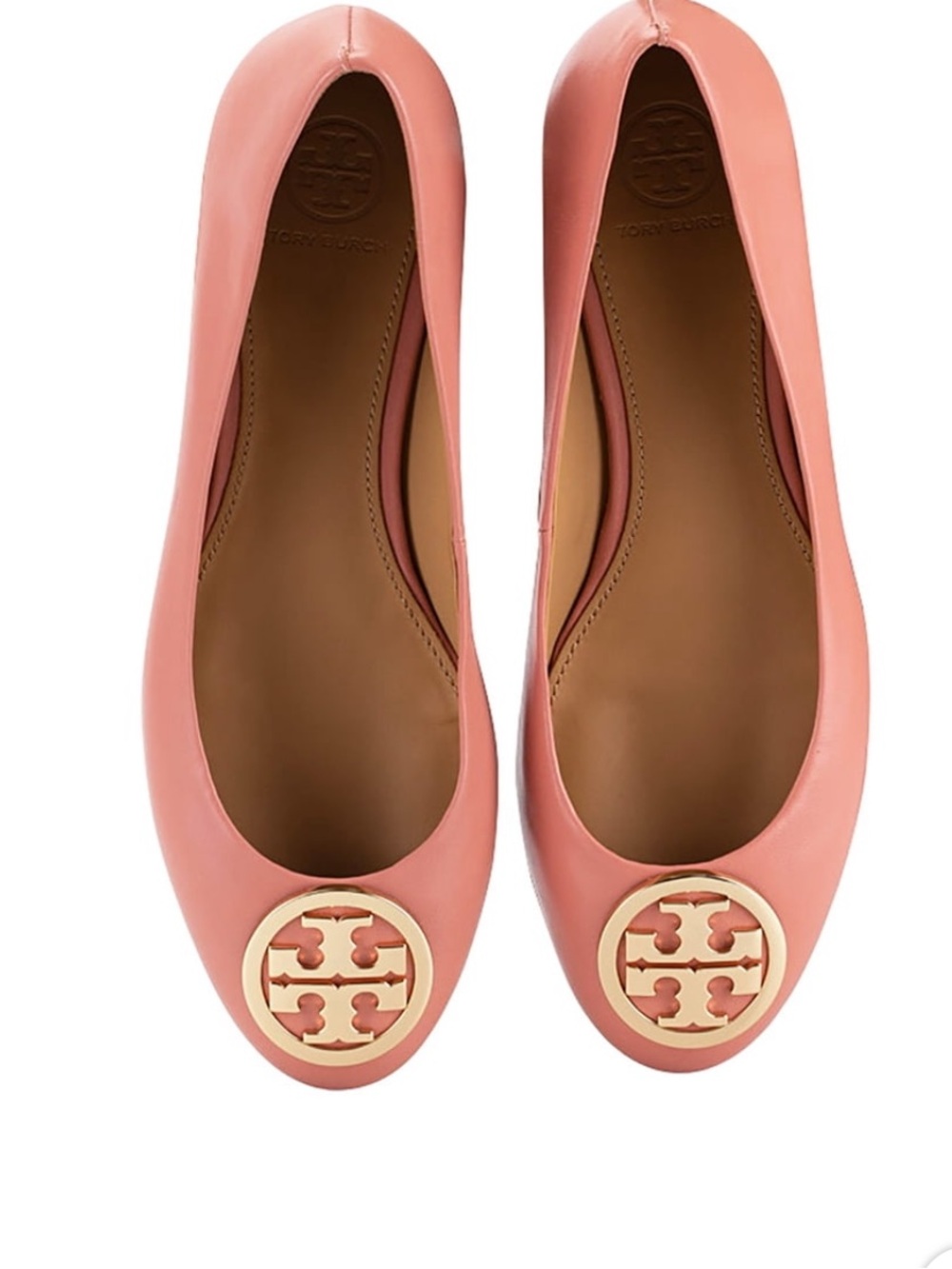 Tory Burch Benton Nappa Leather Ballet Flats In Tramonto Sz 8.5